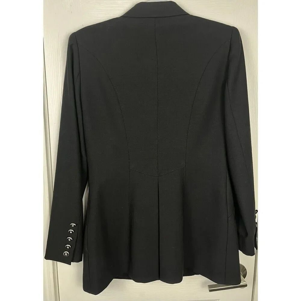 Vintage 90s CARLISLE 100% Wool Jacket Blazer Women’s Size 4 Zippered Pockets - Picture 8 of 9